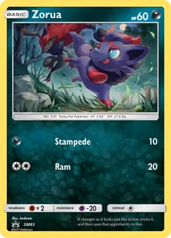 SM Black Star Promos Zorua Pokémon card